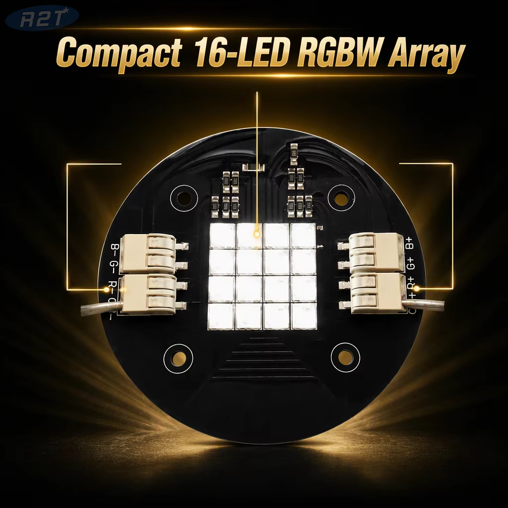 16-Cree XML2 RGBW LED Aluminum Board (24V/70mm) | Custom High-Power PCBA - R2T Industry