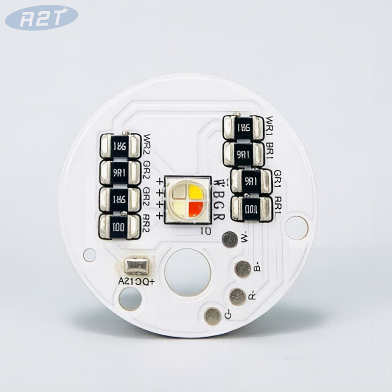 12V DC Compact Round RGBW LED Module: 30mm Aluminum PCB with Cree XML2 5050 RGBW LED & Onboard Resistors
