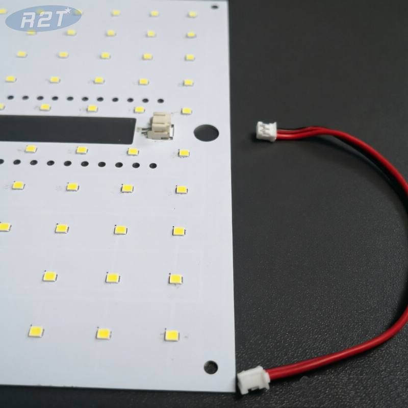 Custom 180x180mm 1.0mm Thick Aluminum PCB LED Module | 2835 SMD 20S5P Constant Current White Light Board for Industrial Lighting