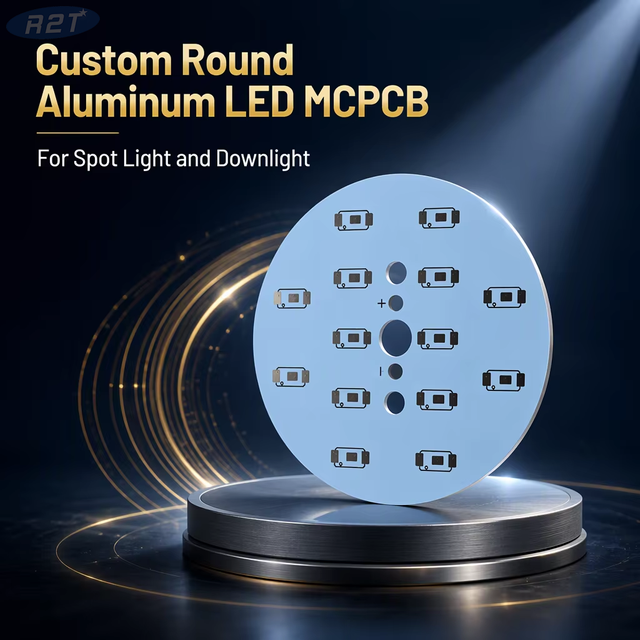 Custom SMD2835 Circular Aluminum PCB for LED Downlights & Spotlights R2T Industry