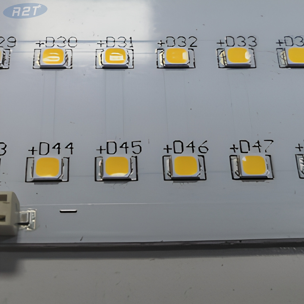 56-SMD2835 High Voltage LED Aluminum Board (75-90V200mA) Custom PCBA Solutions - R2T Industry