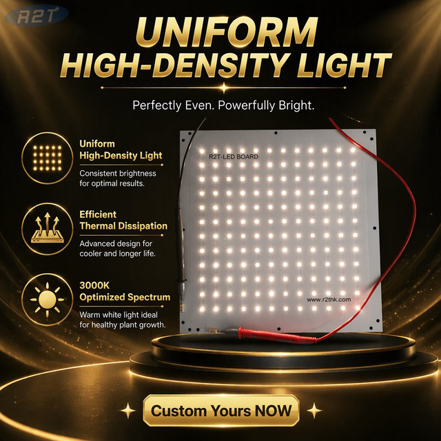 290×290mm Samsung 5630 Indoor Plant Growth LED PCB Module 3000K CRI80 Aluminum Board