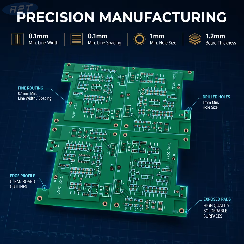 Custom FR4 Multilayer PCB Panel for LED Control Modules | R2T Industry