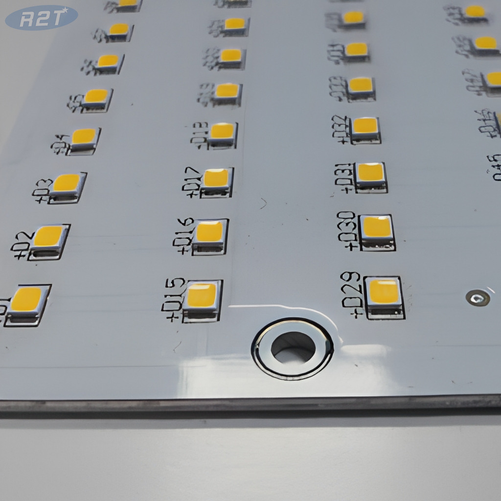 56-SMD2835 High Voltage LED Aluminum Board (75-90V200mA) Custom PCBA Solutions - R2T Industry
