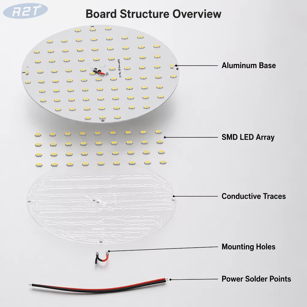 Custom 15S6P Aluminum PCB LED Module | High Power Industrial Lighting Solution