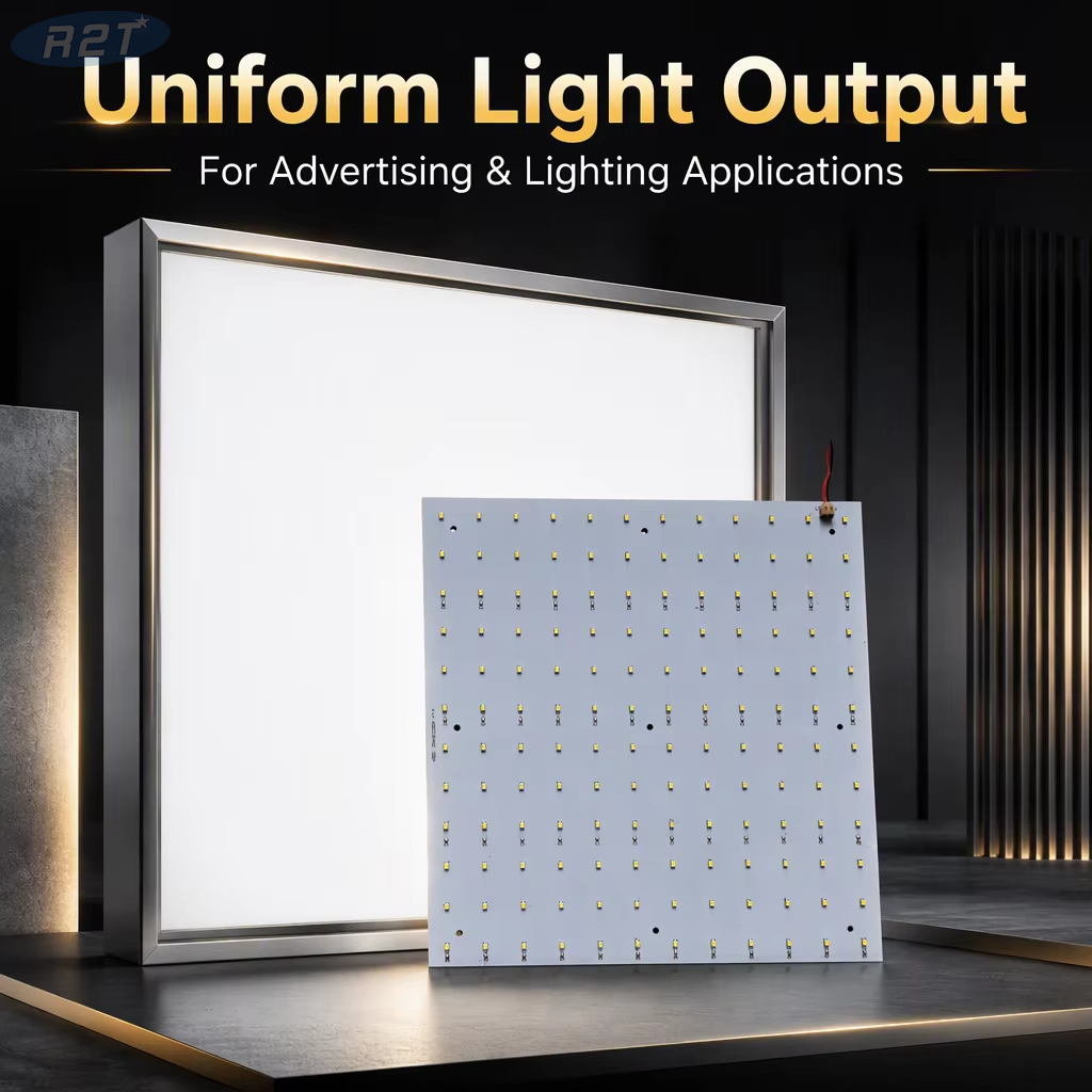 144 LEDs 2835 Cool White PCBA Module, 290x290mm 12V LED Light Board for Advertising & Lighting