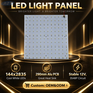 144 LEDs 2835 Cool White PCBA Module, 290x290mm 12V LED Light Board for Advertising & Lighting