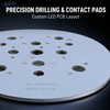 Custom 180W High Power LED Aluminum PCB for Street Lights | 60pcs Emulator Flux LED MCPCB | 1.2x0.6m Large Size Metal Core Circuit Board & PCBA Assembly