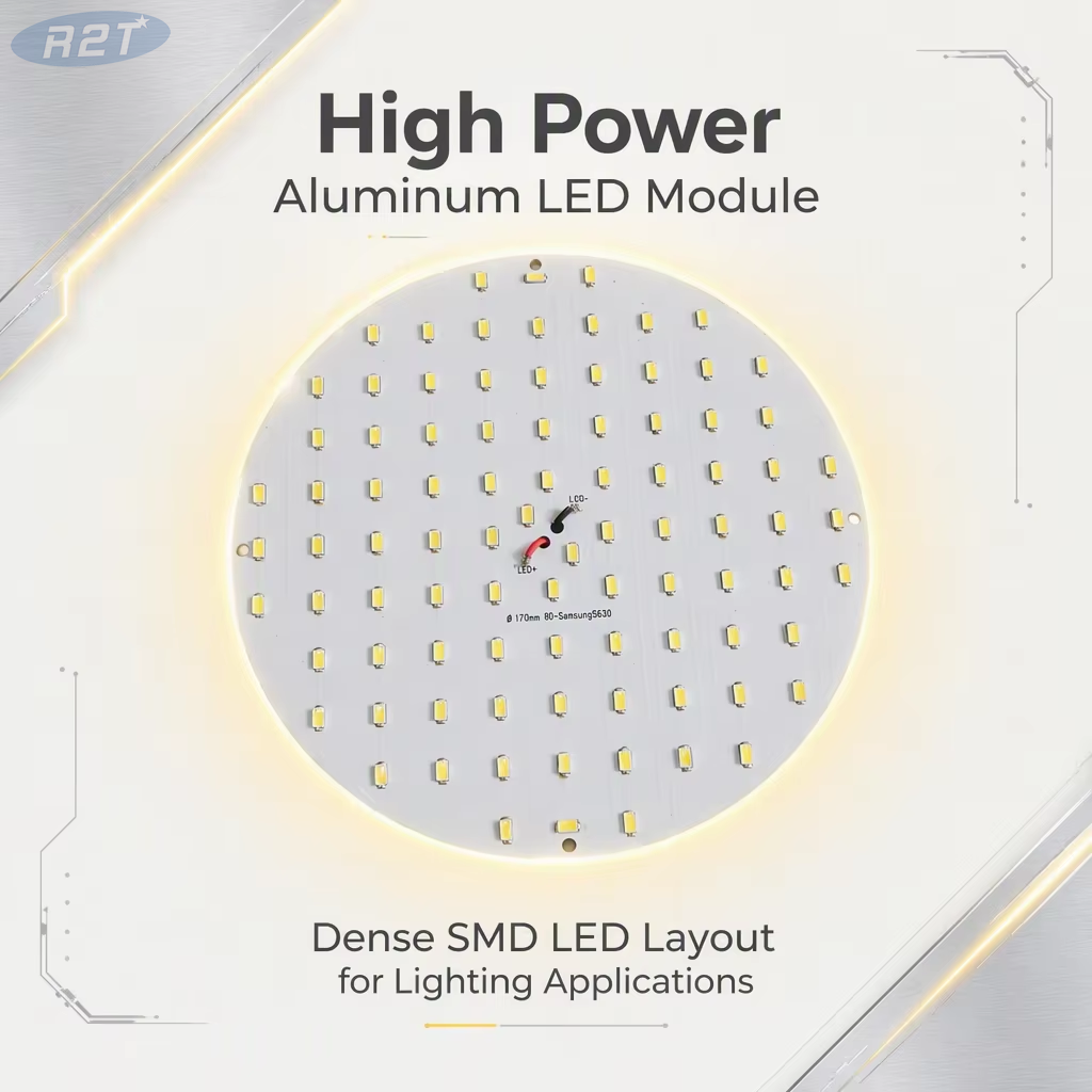 Custom 15S6P Aluminum PCB LED Module | High Power Industrial Lighting Solution