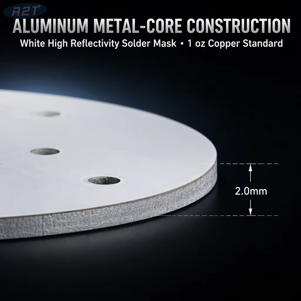 Custom 180W High Power LED Aluminum PCB for Street Lights | 60pcs Emulator Flux LED MCPCB | 1.2x0.6m Large Size Metal Core Circuit Board & PCBA Assembly